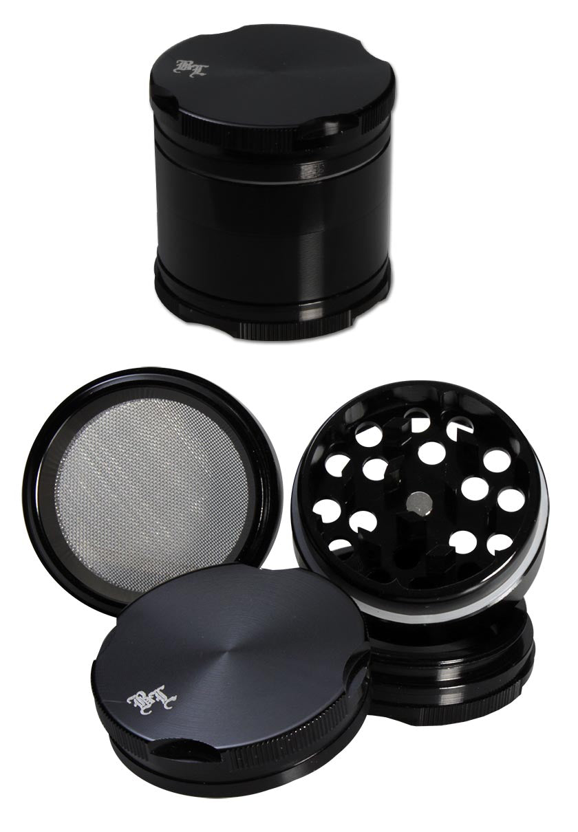 Black Leaf Aluminiumgrinder "New Edge" - 4-tlg. Ø 38 mm - dein-Onlineheadshop.de