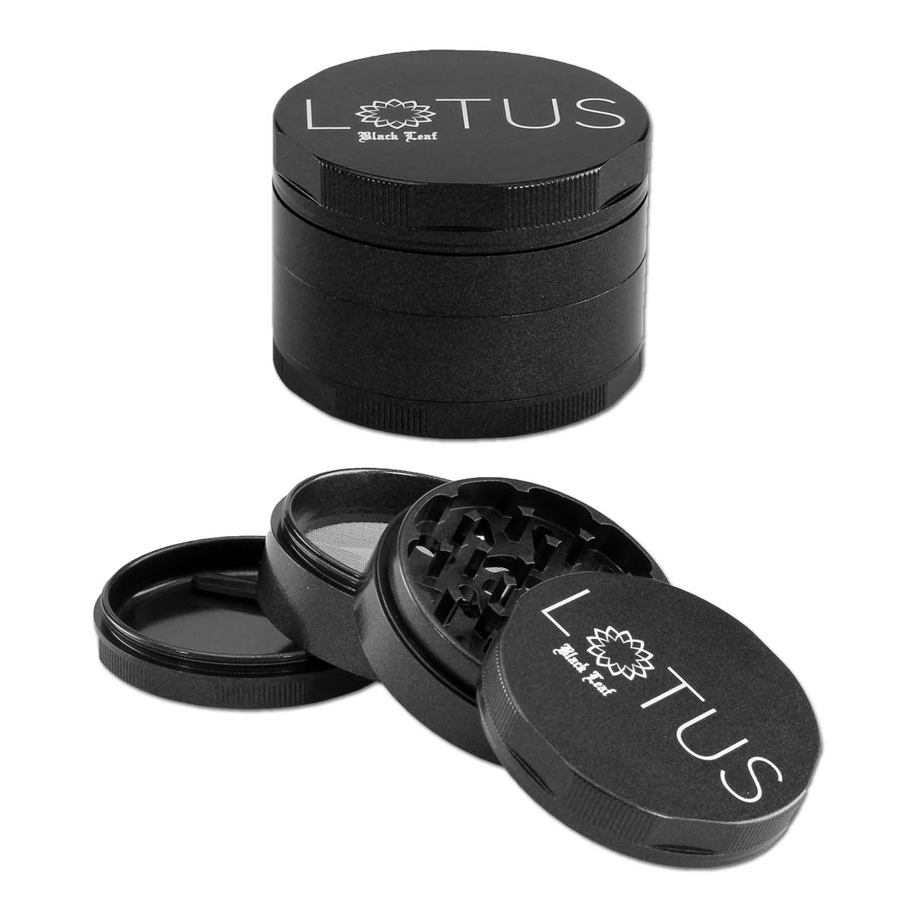 Black Leaf "Lotus" - keramikbeschichteter Grinder 4-tlg. Ø 63mm