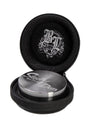 Black Leaf "Steely Dan" Edelstahl-Grinder 2-tlg.  Inkl. Reisverschlusstasche in 3 Größen - dein-Onlineheadshop.de
