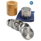 Black Leaf Edelstahl Deluxe Grinder 5-tlg. - 2 Größen - dein-Onlineheadshop.de