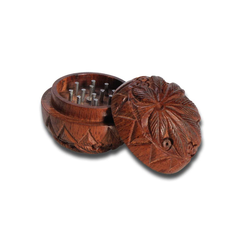 Rosenholz-Mühle Leaf 2-tlg. Kugelrunder Grinder - dein-Onlineheadshop.de