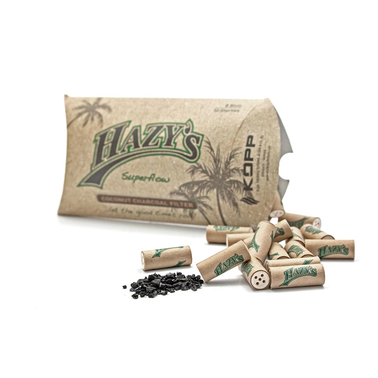 HAZYs Kokosnusskohle + Meerschaum 50x Aktivkohle-Filter - Ø 8mm - dein-Onlineheadshop.de