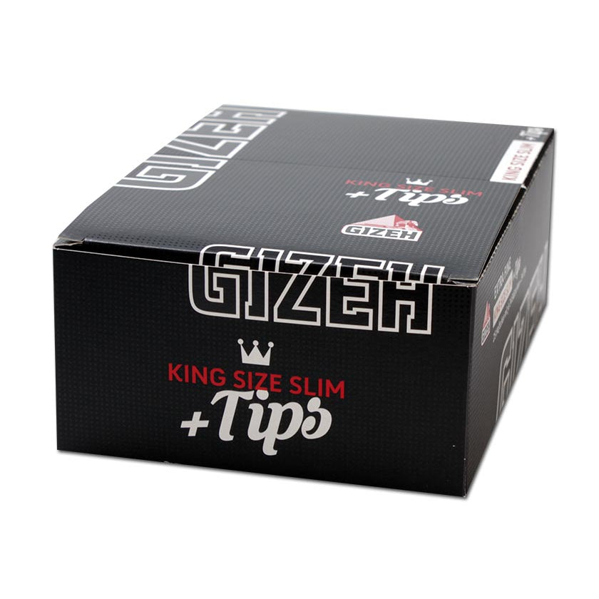 GIZEH Black King Size Slim + Tips & Longpapers - dein-Onlineheadshop.de