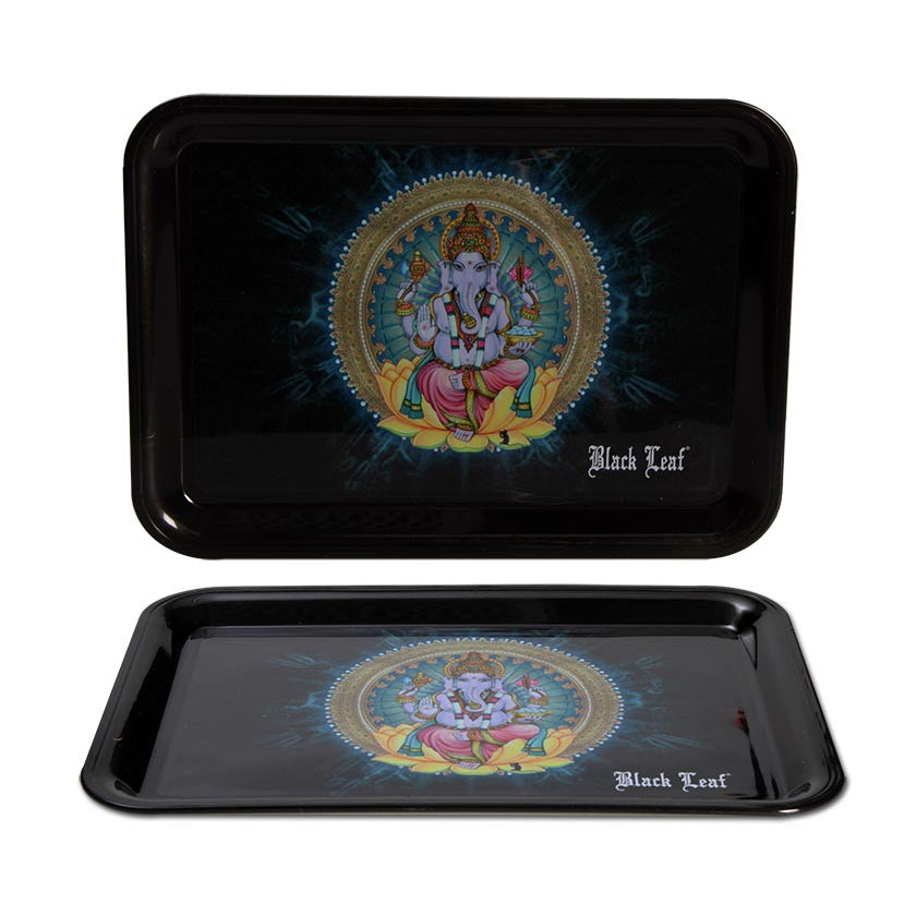 Black Leaf Rolling Tray - 175x125mm aus Kunststoff - viele Designs - dein-Onlineheadshop.de