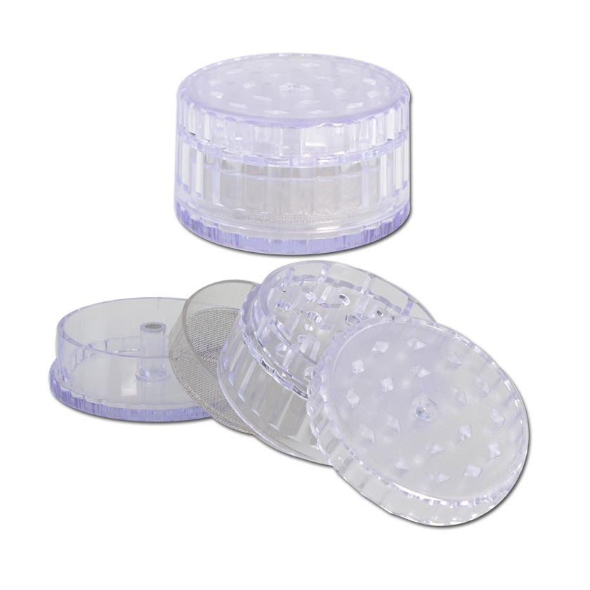 Kunststoffgrinder 3-4 tlg. klar - Ø 64mm - dein-Onlineheadshop.de