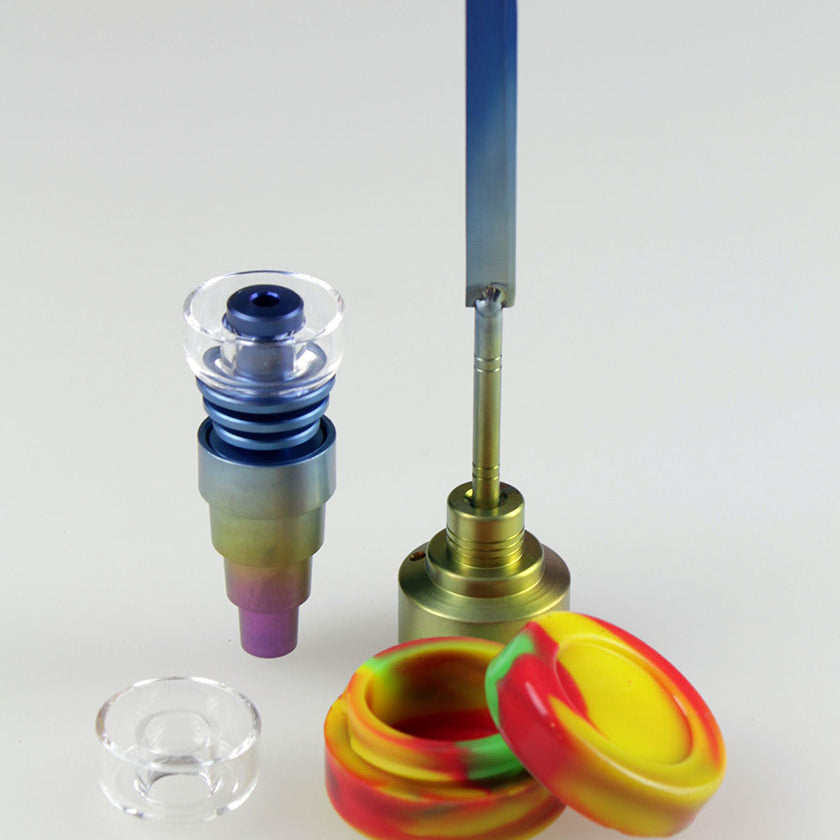 Titannagel Set Ölfarben mit Glaspfanne + Dabber