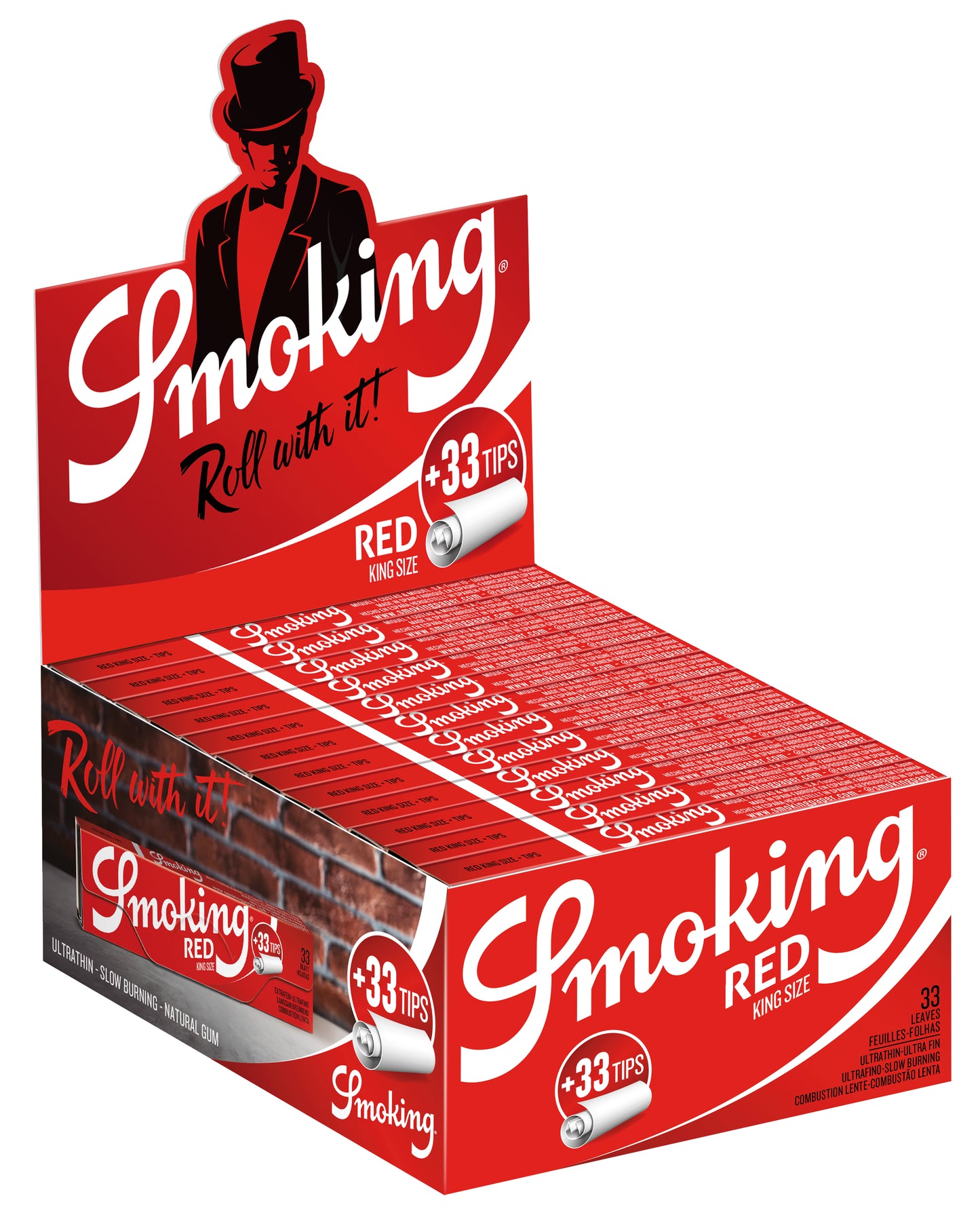 Smoking Paper Red - King Size - mit Filtertips