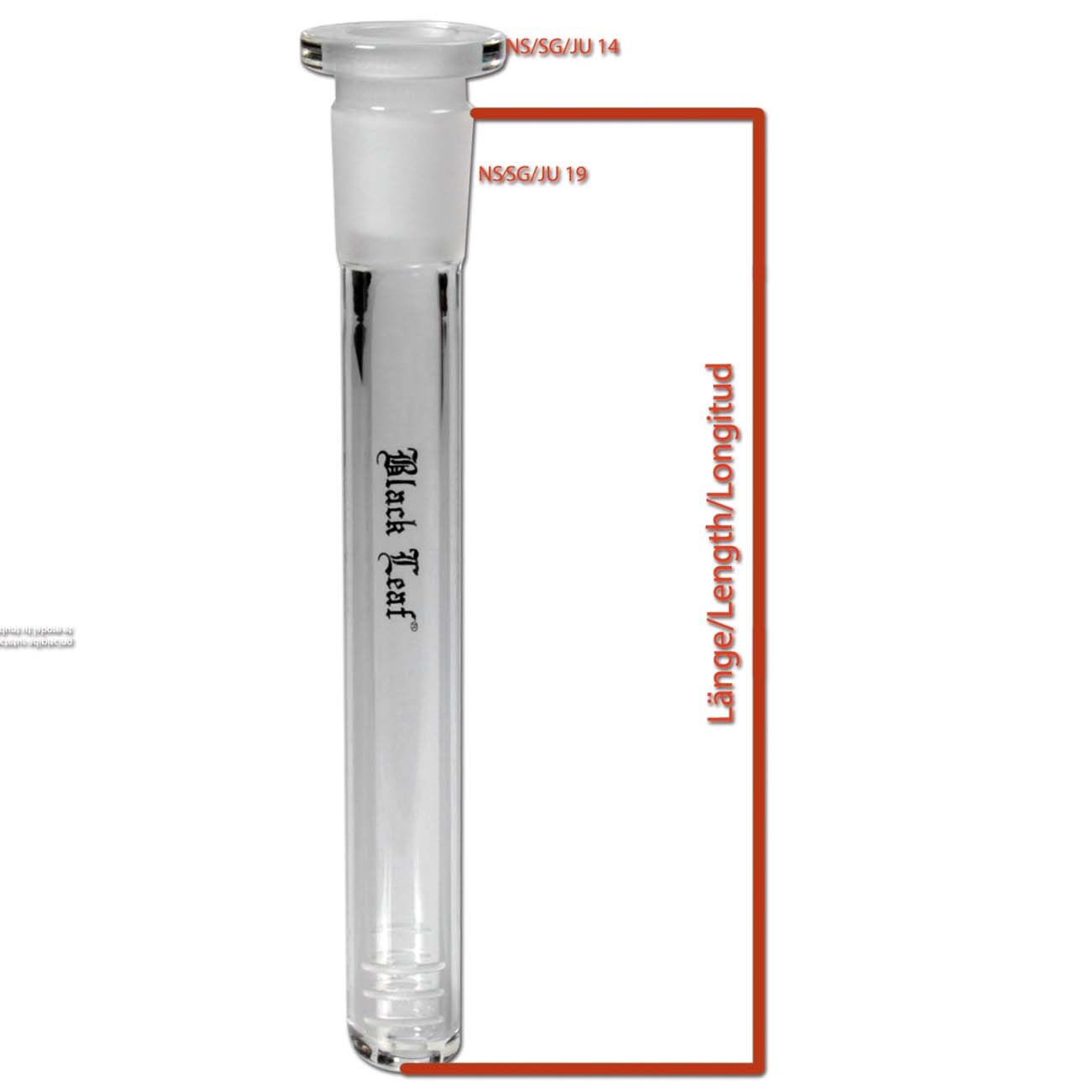 Black Leaf Bong-Chillum - Schlitzdiffusorchillum - NS19/14 Insidecut