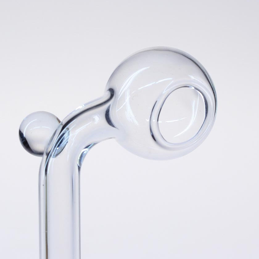 Black Leaf Ölpfeife - Oil Handpfeife - gebogen aus Glas - Anti-Kippkugel