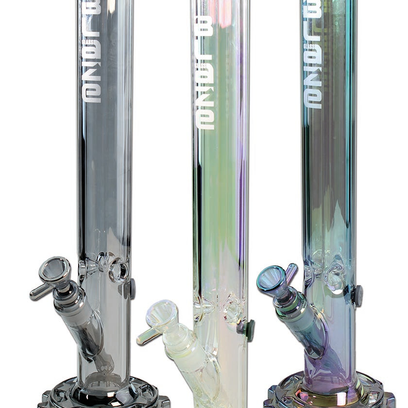 Blaze Glass "Gear" Eisbong - Regenbogen / Metalliceffekt - Höhe 455mm - dein-Onlineheadshop.de