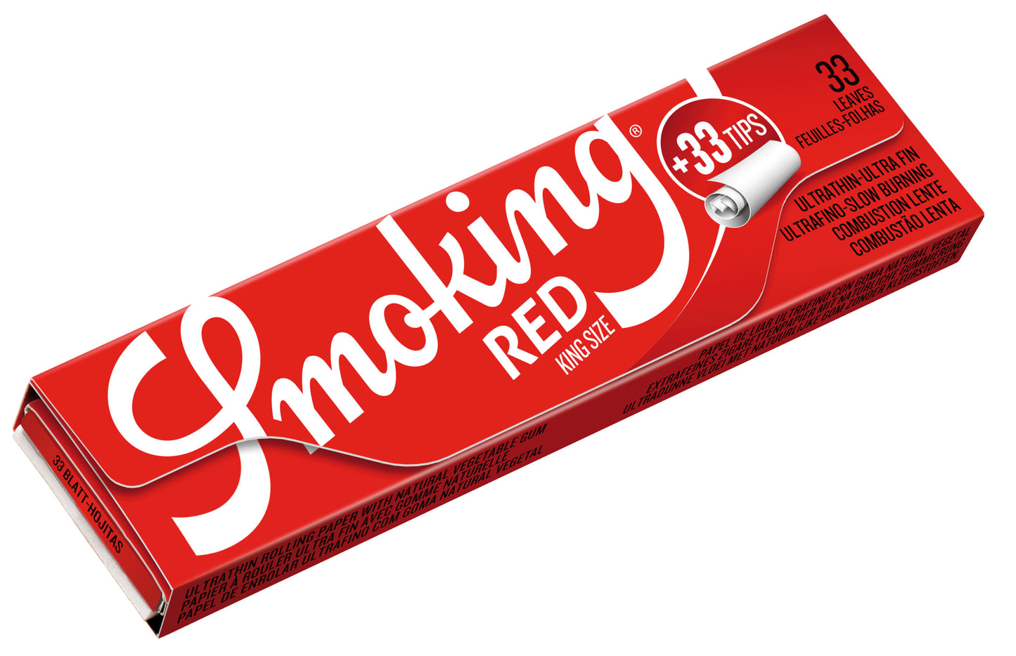 Smoking Paper Red - King Size - mit Filtertips