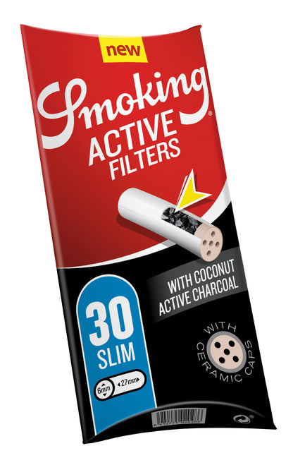 Smoking Activ Slim Filter Aktivkohlefilter 30er Pack 6mm