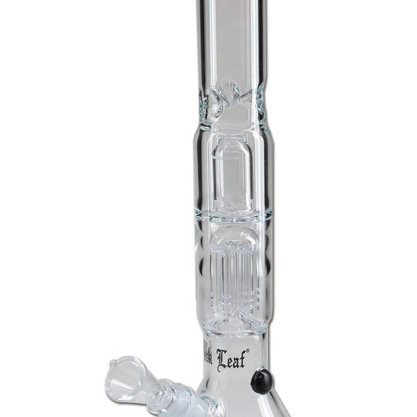 Kolbenbong 38cm hoch aus Glas, mit Kickkloch