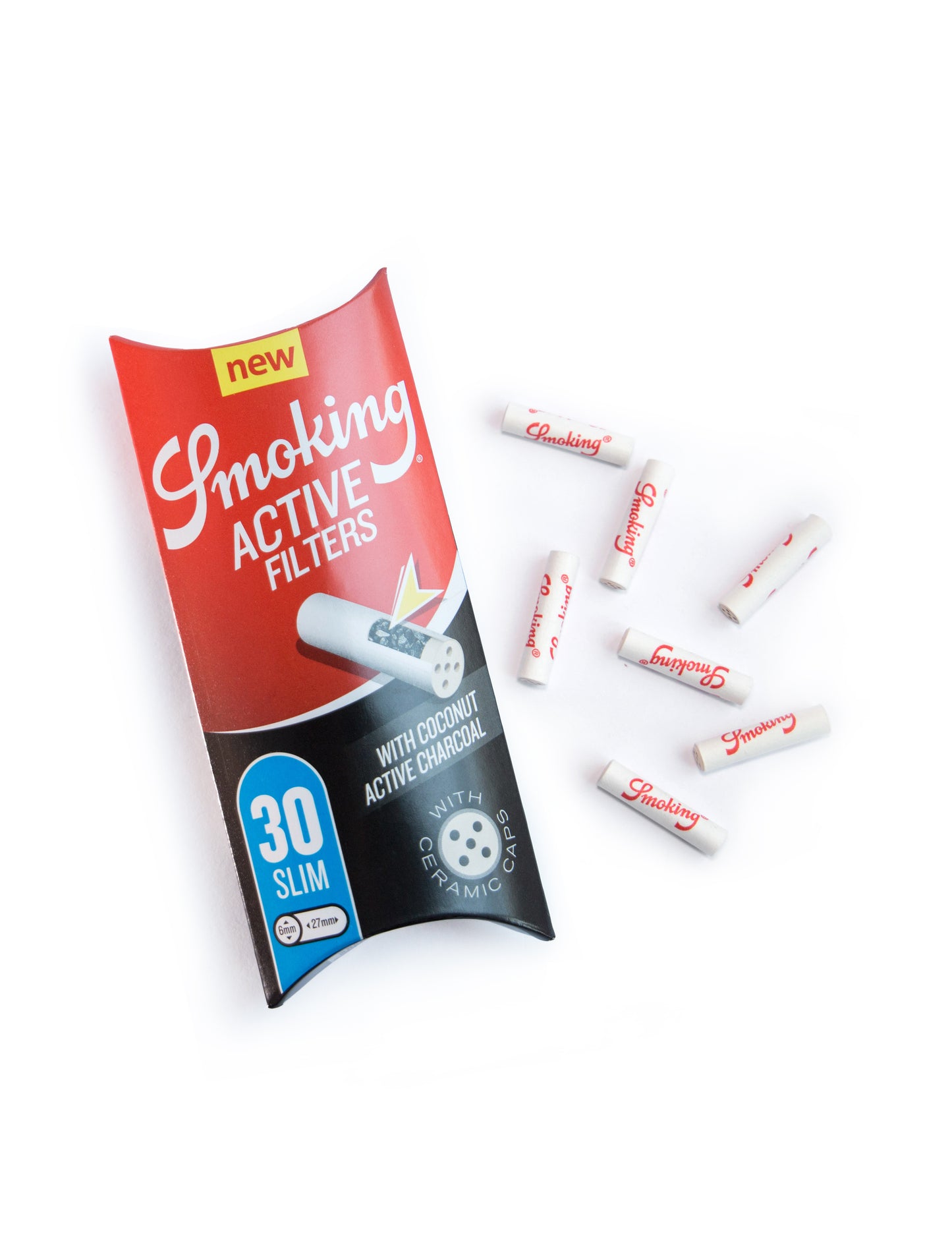 Smoking Activ Slim Filter Aktivkohlefilter 30er Pack 6mm - dein-Onlineheadshop.de