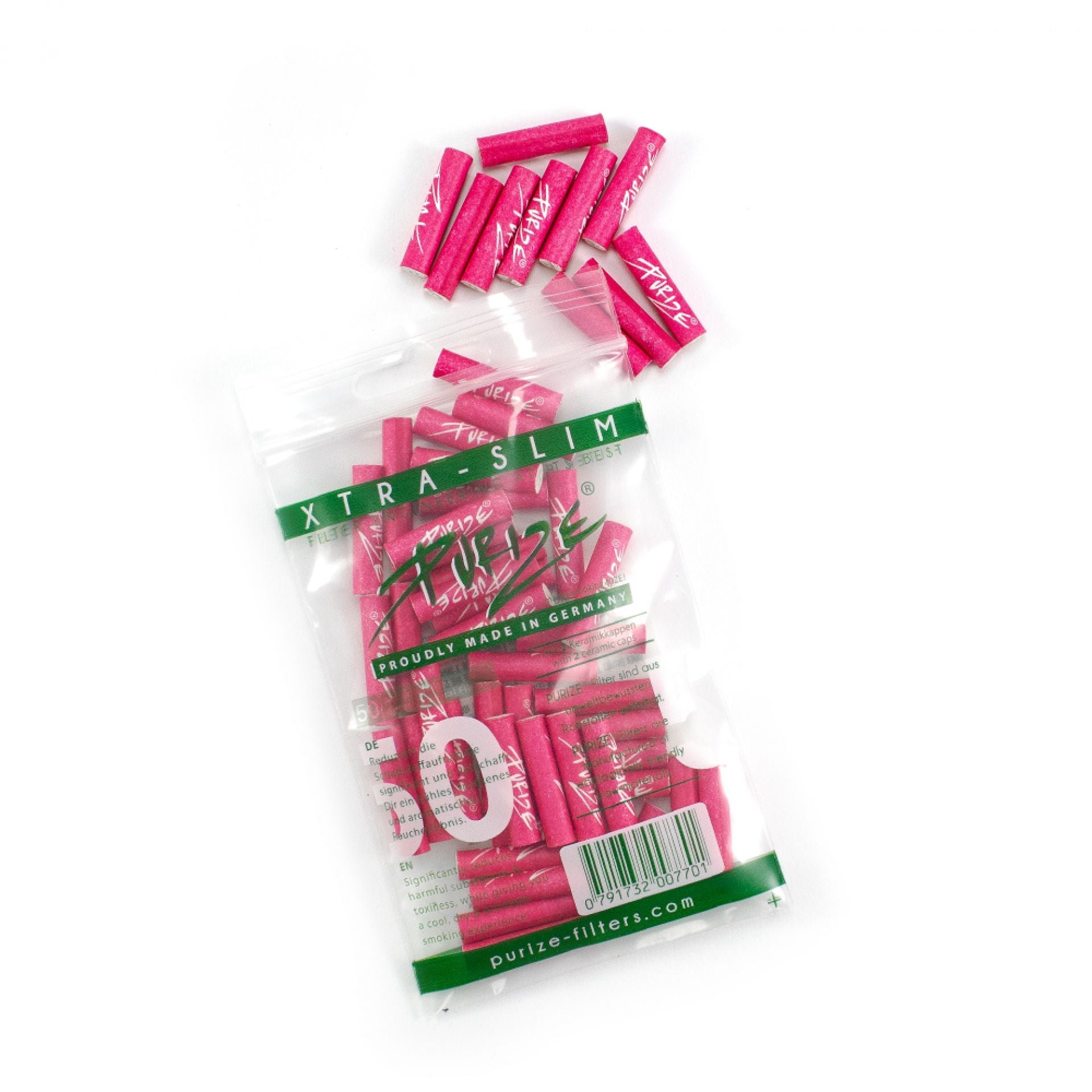 PURIZE Aktivkohlefilter Xtra Slim - Ø 5,9mm - 50er Beutel